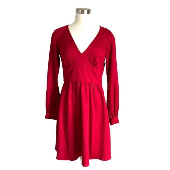 Michael Michael Kors Red Long-Sleeve Dress – Size Small - Picture 1 of 5